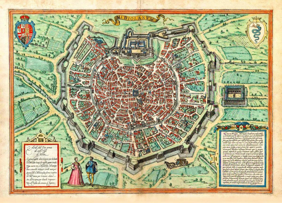 Plan antique de Milan